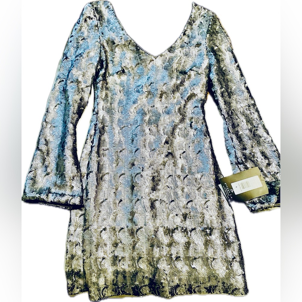 Beautiful sequence silver dress